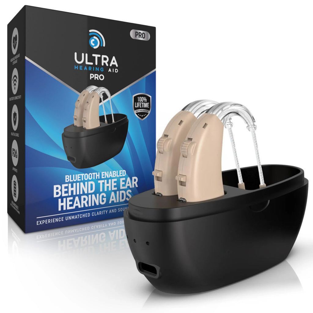 Ultra Hearing Aids Pro - Bluetooth-Enabled Behind-the-Ear Hearing Aids ...