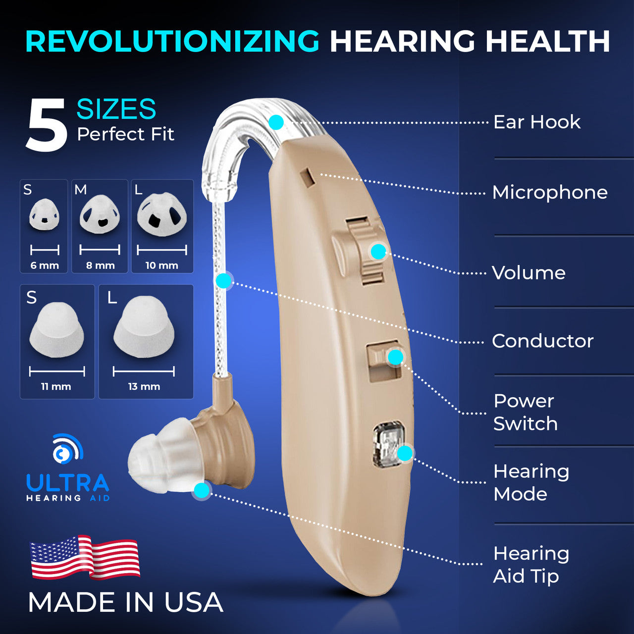 Ultra Hearing Aid Pro - Bluetooth Enabled
